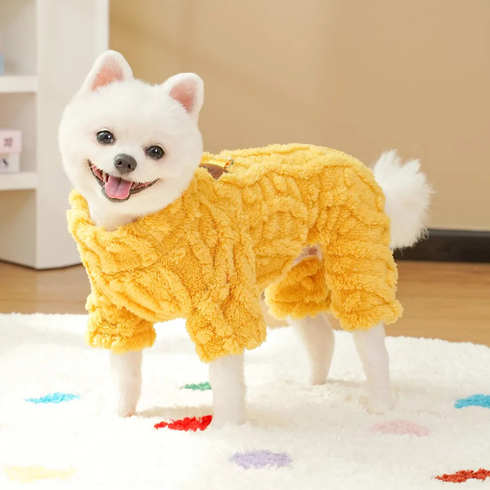 Cozy Fleece Jumpsuit for Small Dogs/Cats | Winter Pajamas for Chihuahua/Yorkie