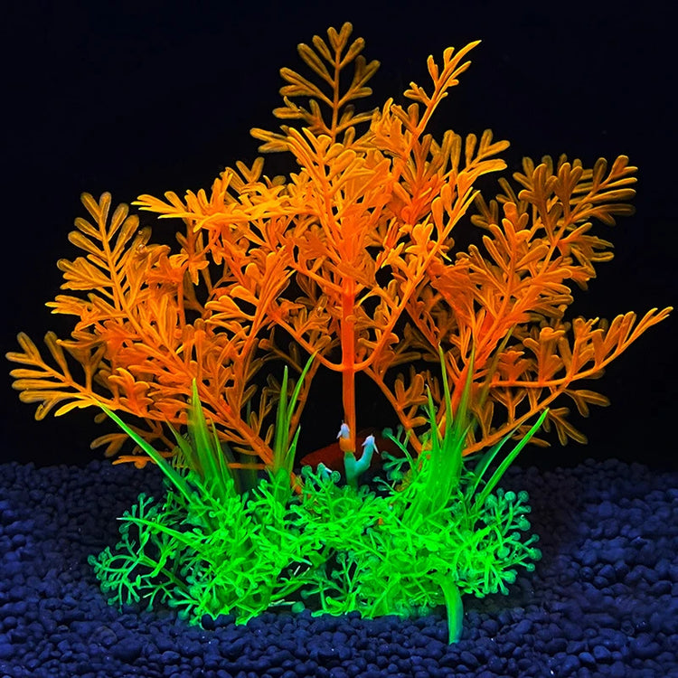 14 Kinds Artificial Aquarium Plants – Fish Tank Grass Decoration, 14.5cm