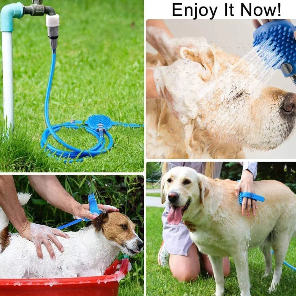 Pet Dog Shower Head Dogs Wash Clean Massage Tool Pet Bath Tool Shower Sprayer with Brush for Dog Cleaning Massage Indoor Outdoor