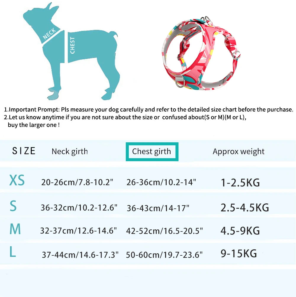 New Dog Cat Harness | Adjustable Vest Walking Lead Leash | Puppy Dogs Collar | Polyester Mesh Harness | Small Medium Dog Cat Pet