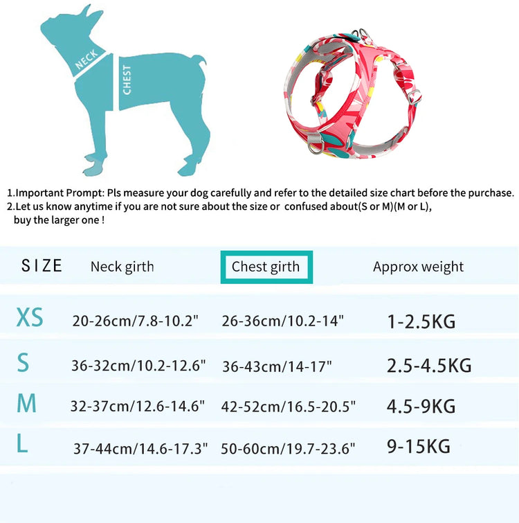 New Dog Cat Harness | Adjustable Vest Walking Lead Leash | Puppy Dogs Collar | Polyester Mesh Harness | Small Medium Dog Cat Pet