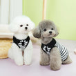 Pet Clothing Spring Summer Striped T-shirts Lapel Dresses Couple Outfits Breathable Dog Clothing Cat Dresses Small Dog Clothing