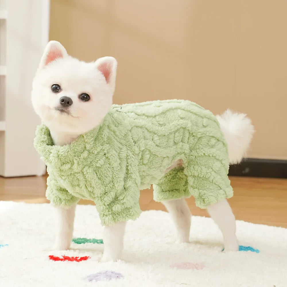 Cozy Fleece Jumpsuit for Small Dogs/Cats | Winter Pajamas for Chihuahua/Yorkie