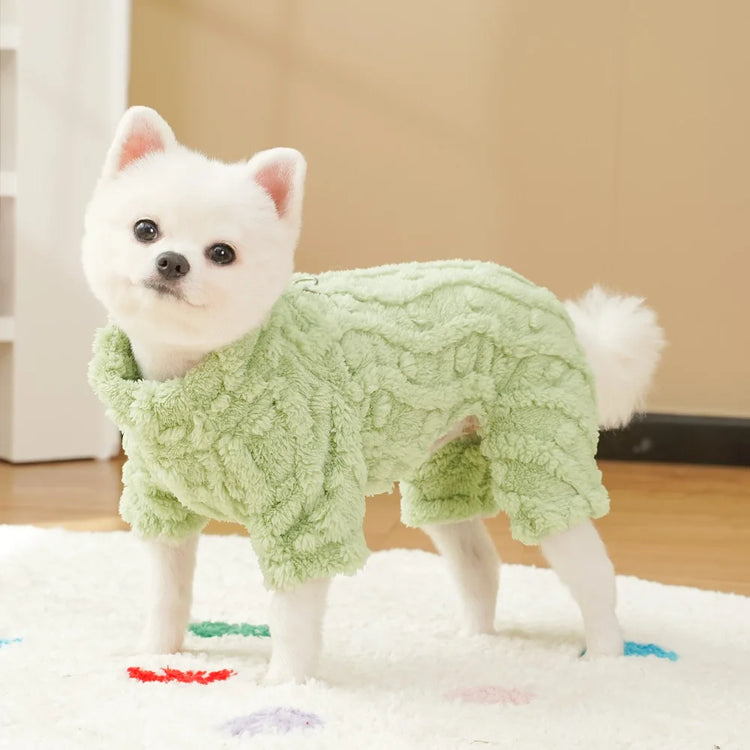Cozy Fleece Jumpsuit for Small Dogs/Cats | Winter Pajamas for Chihuahua/Yorkie