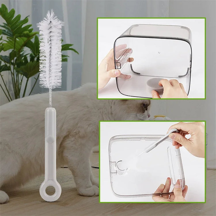 Cat Water Fountain Accessories | Cleaning Brush Set for Pet Water Dispenser | Pump Tube Bottle Nozzle Cleaner Tools