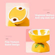 Cat Bowl | Ceramic Cervical Protection | Elevated Grain Bowl | Tilted Mouth | Water & Snack Dish | Pet Products | Fruit Shape Design