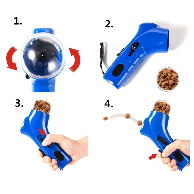 Pet Treat Launcher | Portable Interactive Dog Training Dispenser Toy