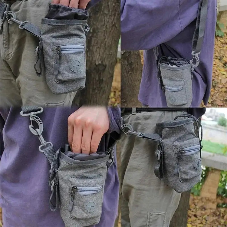 Pet Training Waist Bag – Portable Outdoor Poo Bags & Snack Container for Dogs and Cats