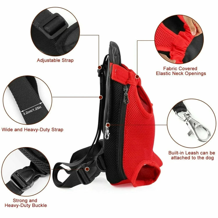 Breathable Dog Carrier Backpack for Small Dogs and Cats – Lightweight Pet Travel Backpack