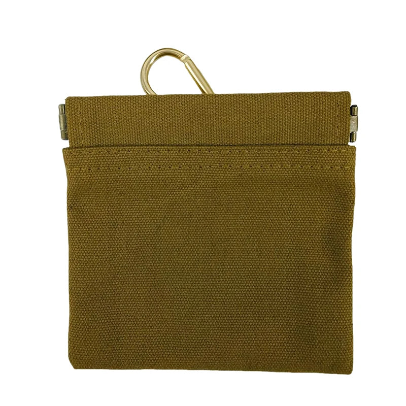 Canvas Dog Treat Bag – Portable Outdoor Training Snack Pouch with Automatic Closure