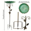 Bird Bath For Outdoor Decorative Birdbath For Garden Courtyard Decoration Bird Feeding And Water Bathing Basin With Base Stake