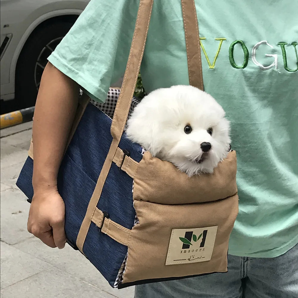 Portable Dog Car Seat Booster for Small Dogs and Cats – Soft, Comfortable Travel Carrier with Safety Straps