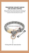 Striped Nylon Rope Dog Collar Slip-On Quick Release Personalized Collar for Small to Large Dogs