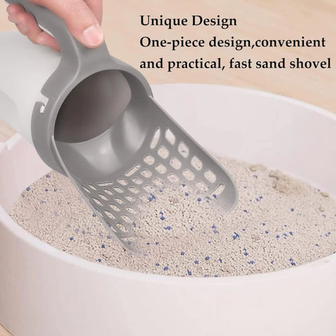 Cat Litter Scoop | Shovel for Pet | Filter Clean Toilet Garbage Picker | Holder Integrated Detachable | Pet Supplies with Refill Bag