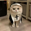 Nun Cloak Halloween Costume for Cats & Small Dogs | Breathable Cosplay Outfit | Funny Pet Photo Prop & Gift