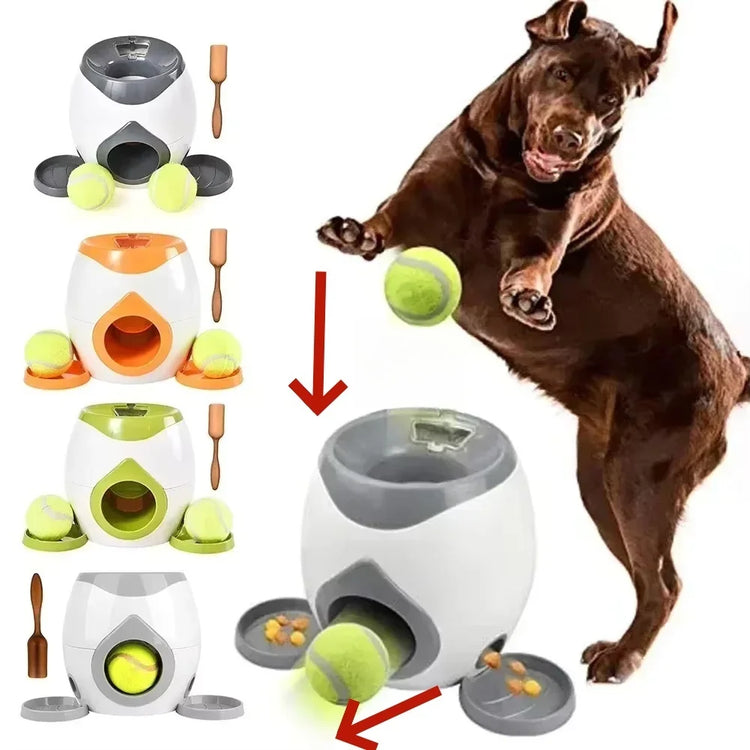 Smart Interactive Dog Training Toy – Tennis Ball Feeder & Snack Reward System