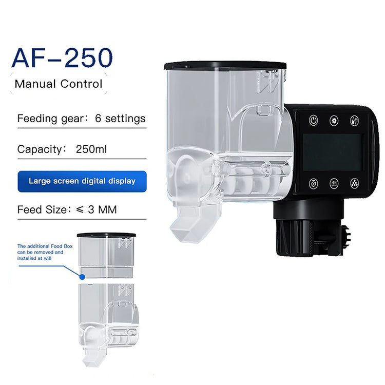 Automatic Intelligent Fish Feeder with LCD Display – Digital Programmable Aquarium Fish Food Dispenser