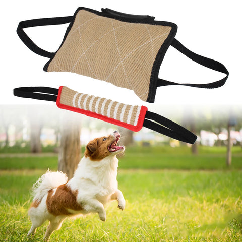 Durable Dog Tug Toy with Rope Handles for Training & Chewing Exercise