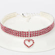 New Cat Dog Collar | Three Row Elastic Rhinestone Pet Collars | Love Decoration Necklace | Puppy Kitten Ornament | Pets Supplies
