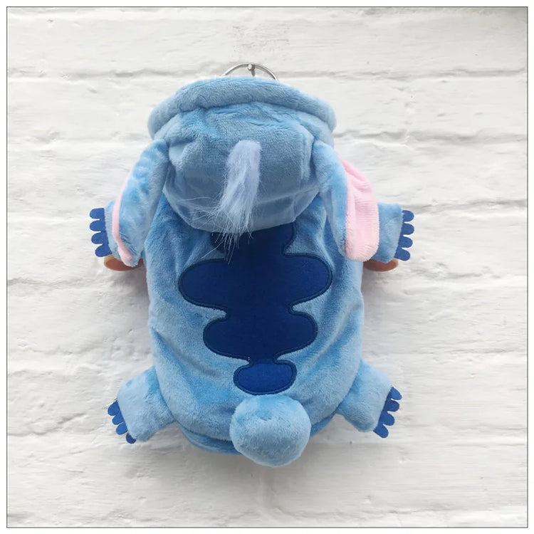 Autumn Winter | Cartoon Pet Clothing | Stitch Same Style | Cat/Dog Clothing | Two-Leg Pet Transformation Outfit | Warm Cotton Clothes
