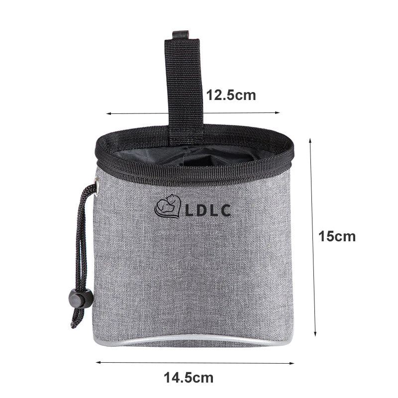 Dog Treat Training Pouch with Poop Bag Dispenser – Outdoor Pet Snack Bag for Toys, Kibble & Treats