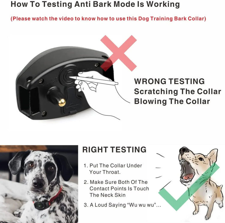2-in-1 Dog Training & Anti-Bark Collar – Remote Control Shock Collar with Beep, Vibration & Static Modes