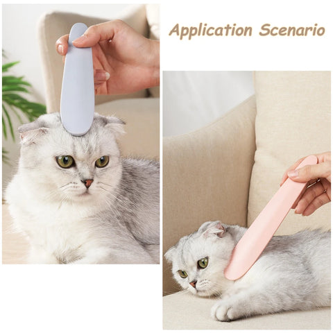 Cat Grooming Brush | Tongue-Textured Bristle Tool - Portable Stylish Durable | Pet Comb Brush for Cleaning Cat/Dog Hair