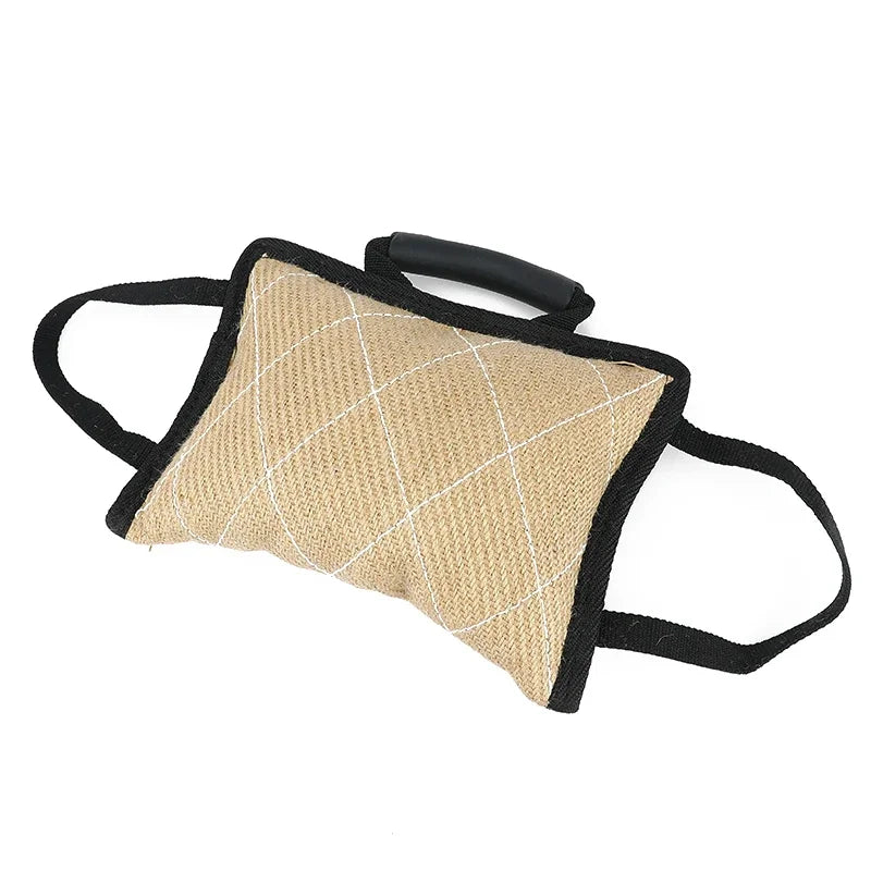 Dog Training Bite Tug Pillow Sleeve with 2 Rope Handles – Durable Chewing Toy for Malinois, German Shepherd, Rottweiler