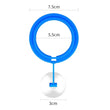 Aquarium Feeding Ring Floating Food Tray with Suction Cup – Square Fish Feeder (Black & Blue)