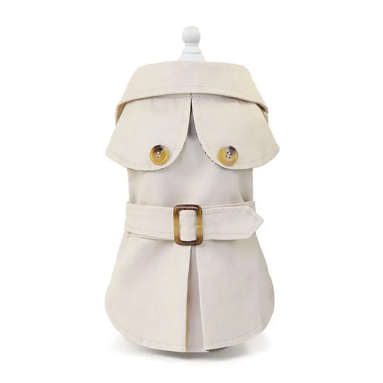 British Style Winter Trench Coat for Small Puppies | Thick Warm Dog Jacket & Hoodie
