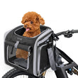 Multifunctional Soft-Sided Dog Bike Basket – Expandable Pet Carrier Backpack with 4 Open Doors