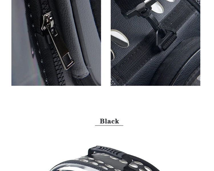 Cat/Dog Carrier Bag – Transparent, Breathable, Portable Travel Tote for Cats, Dogs & Rabbits