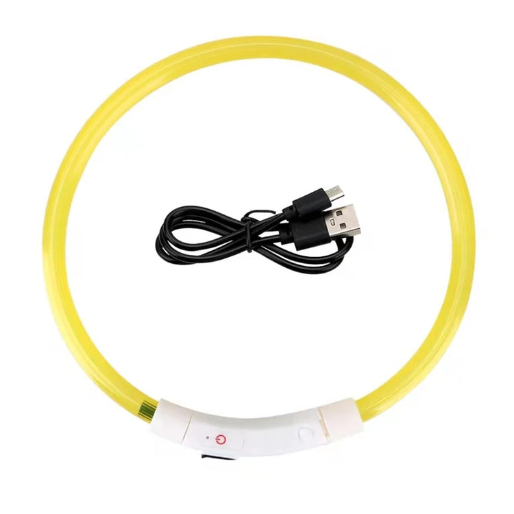 LED USB Rechargeable Dog Collar – Adjustable, Glowing Safety Collar for Pets