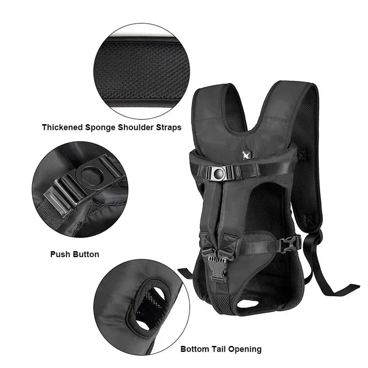 Chest Pet Bag Large Dog Backpack – Convenient and Comfortable Carrier for Medium Breeds