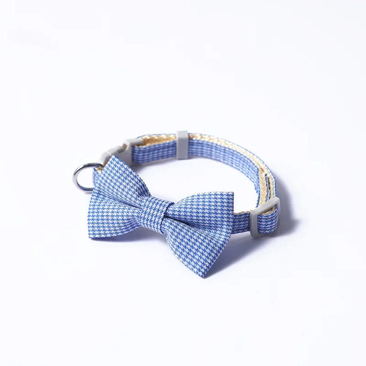 Cute Cat Collar with Bow Tie | Adjustable Design| Pet Dogs Cats Puppy Necklace - Pet Supplies