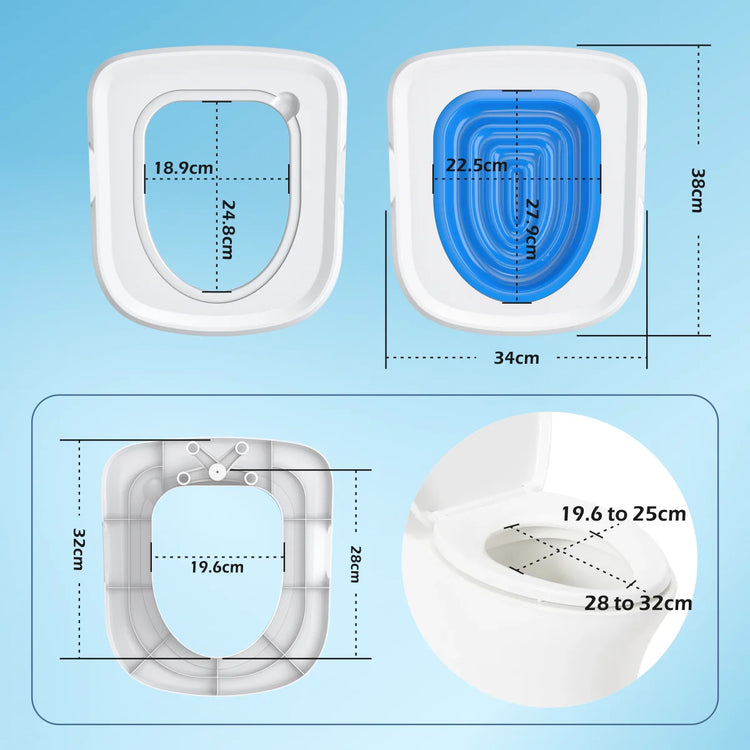 Pet Cat/Dog Toilet Training Kit | Reusable Removable Sand Tray Toilet Trainer for Cleaning & Training