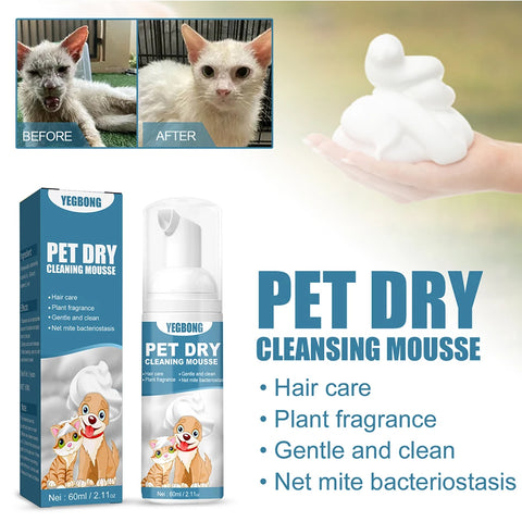 Portable Dog Waterless Cleaner – Deodorizing Cat Spray for Pet Cleaning and Travel Use