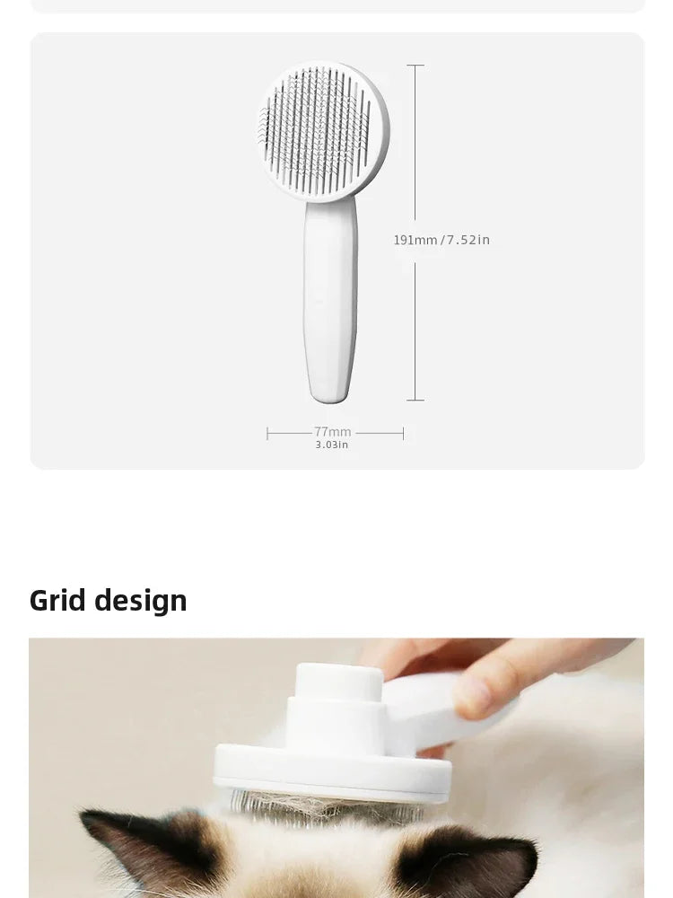 1Pc Cat Comb | Hair Removal | Pet Magic Comb | One Click Floating Hair Remover | Cat Dog Universal Cleaning | Grooming Beauty Supplies