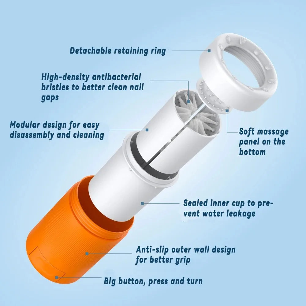 Automatic Dog Paw Cleaner Cup for Dogs and Cats – Pet Foot Washer with Gentle Silicone Brush