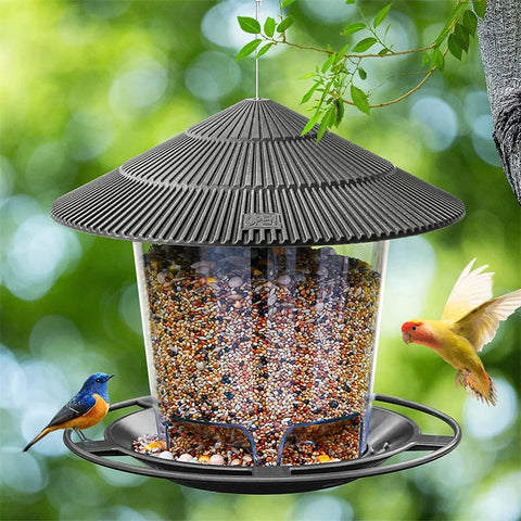 Bird Feeder | Automatic Foot Feeding Tool | Outdoor Bird Feeder Hanging Nut Feeding Multiple Hole Dispenser Holder Food Container