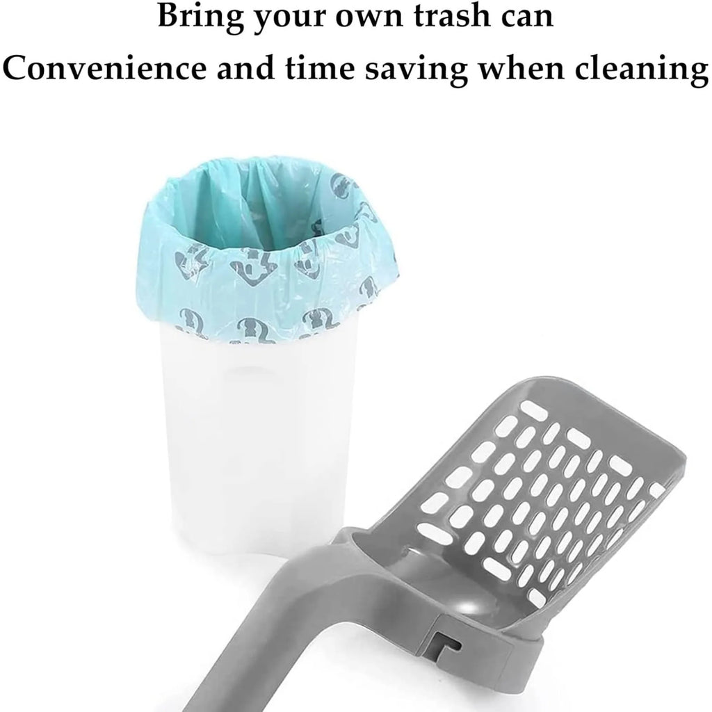 Cat Litter Scoop | Shovel for Pet | Filter Clean Toilet Garbage Picker | Holder Integrated Detachable | Pet Supplies with Refill Bag