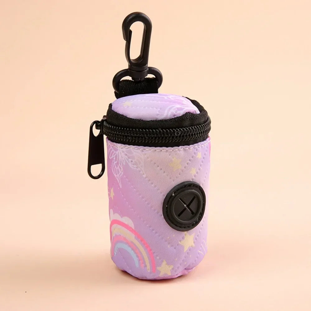 Hangable Dog Poop Bag Dispenser with Zipper – Portable, Lightweight Waste Bag Holder for Dog Walking, Cute & Convenient