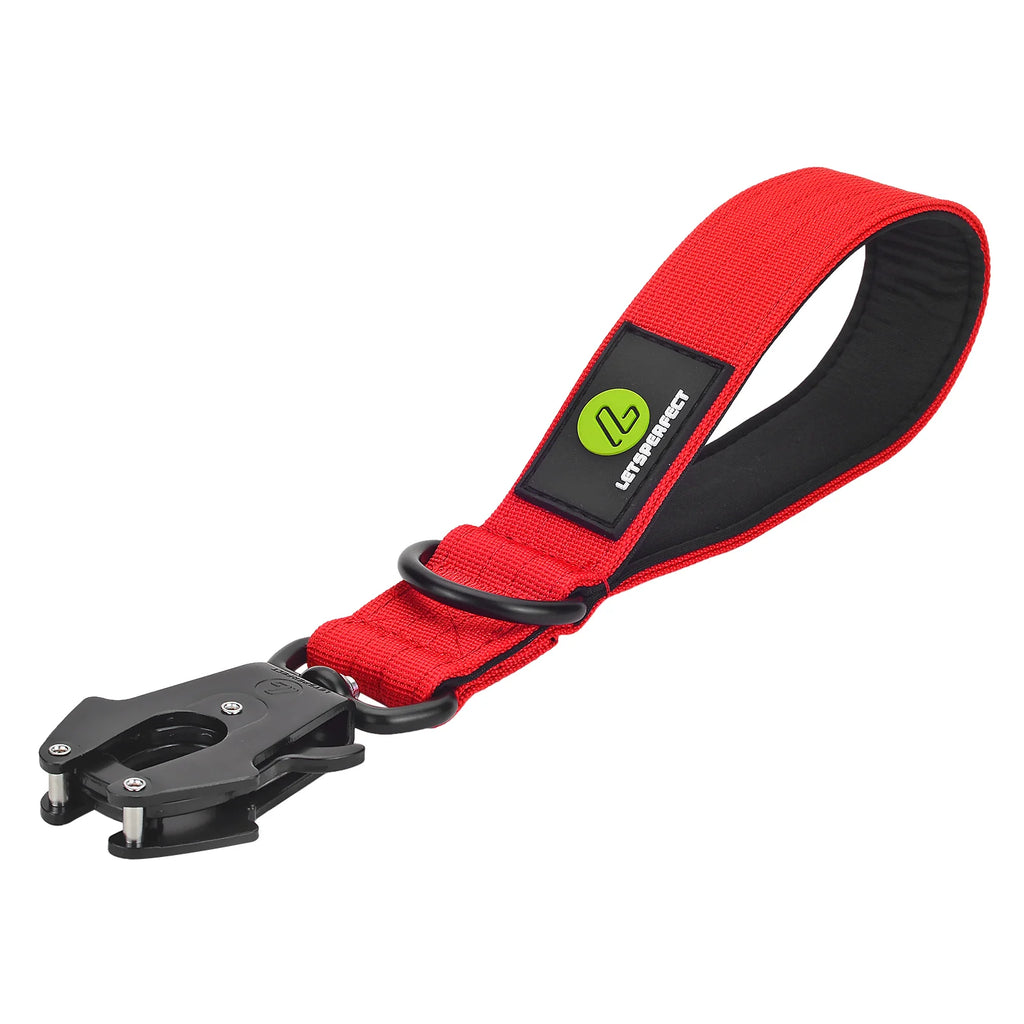 Short Padded Traffic Lead for Dogs – Heavy-Duty Nylon Leash with Quick Release Clip