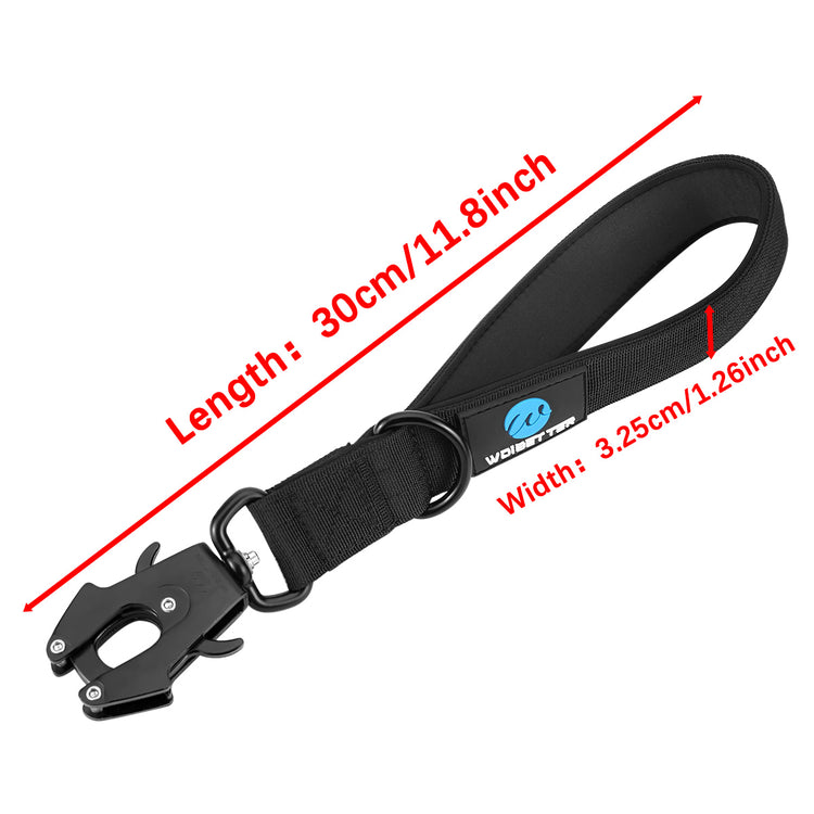 Short Padded Traffic Lead for Dogs – Heavy-Duty Nylon Leash with Quick Release Clip