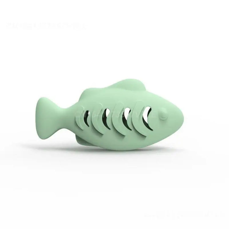 Silicone Cat Toy | Fish Shape | Self-Entertainment Chew Toy | Catnip Mint Scent | Durable Cat Play Tool | Happy Supplies for Cats