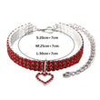 New Cat Dog Collar | Three Row Elastic Rhinestone Pet Collars | Love Decoration Necklace | Puppy Kitten Ornament | Pets Supplies