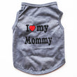 "Love Mommy & Daddy" Cotton Cat Vest | Cute Printed T-Shirt for Cats/ Small Dogs