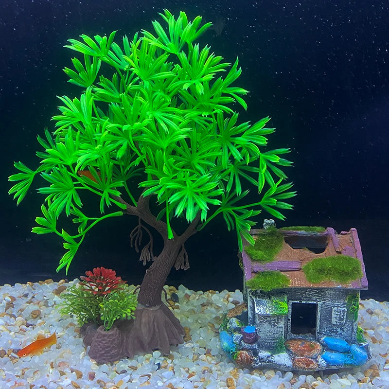 Fish Tank DIY Artificial Aquarium Plants Tree Ornament Aquatic Grass Decorations