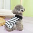 Pet Clothing Spring Summer Striped T-shirts Lapel Dresses Couple Outfits Breathable Dog Clothing Cat Dresses Small Dog Clothing
