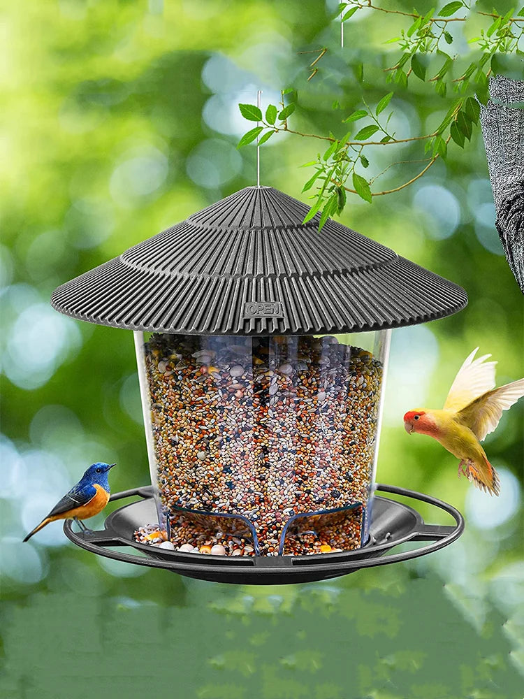 Bird Feeder | Automatic Foot Feeding Tool | Outdoor Bird Feeder Hanging Nut Feeding Multiple Hole Dispenser Holder Food Container